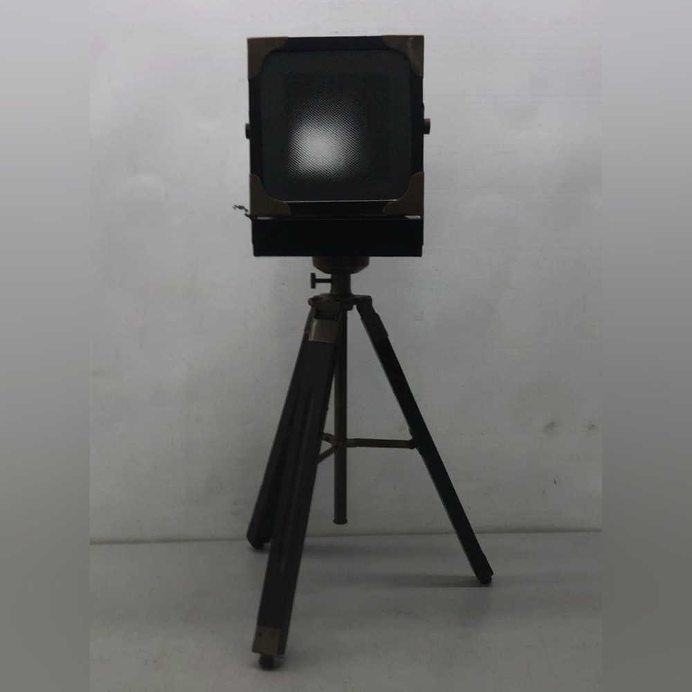 Vintage Pottery Barn Wooden Folding Faux Camera Tripod Home Decor Accent/Object